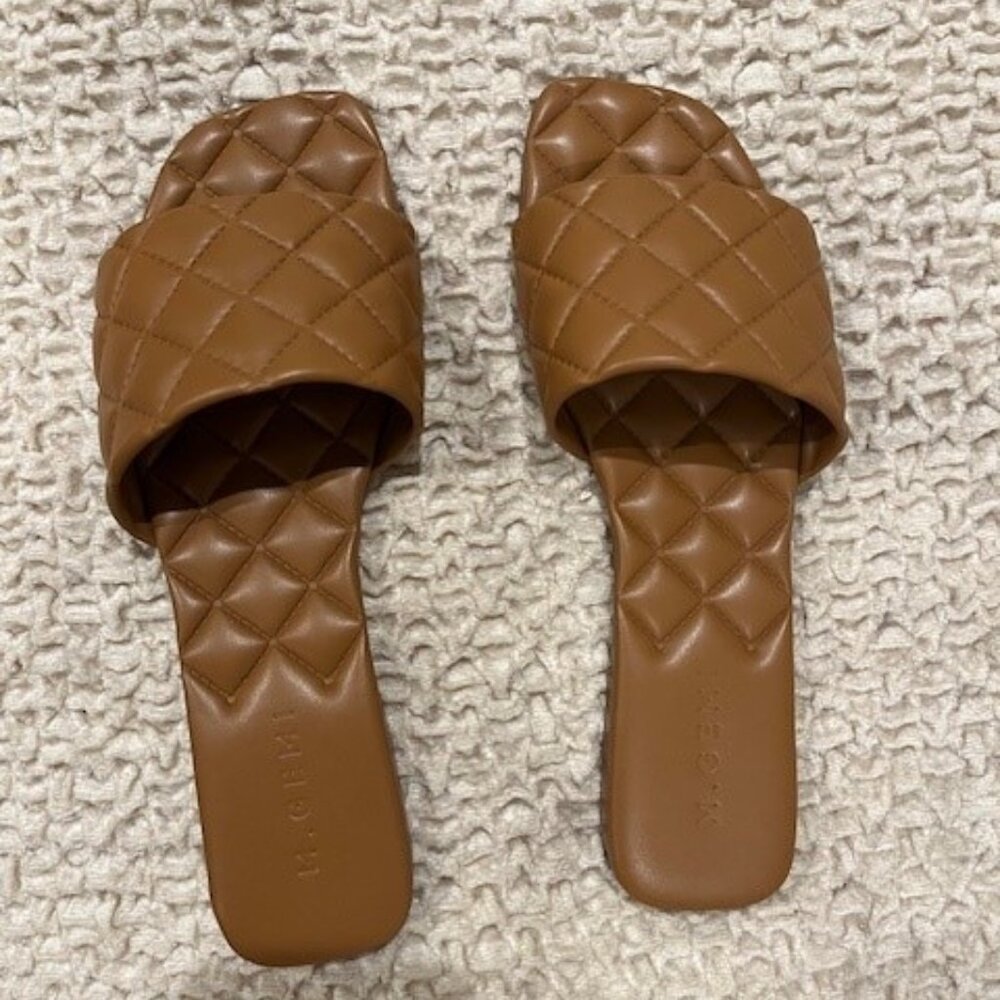 Camel Quilted M Gemi sandals